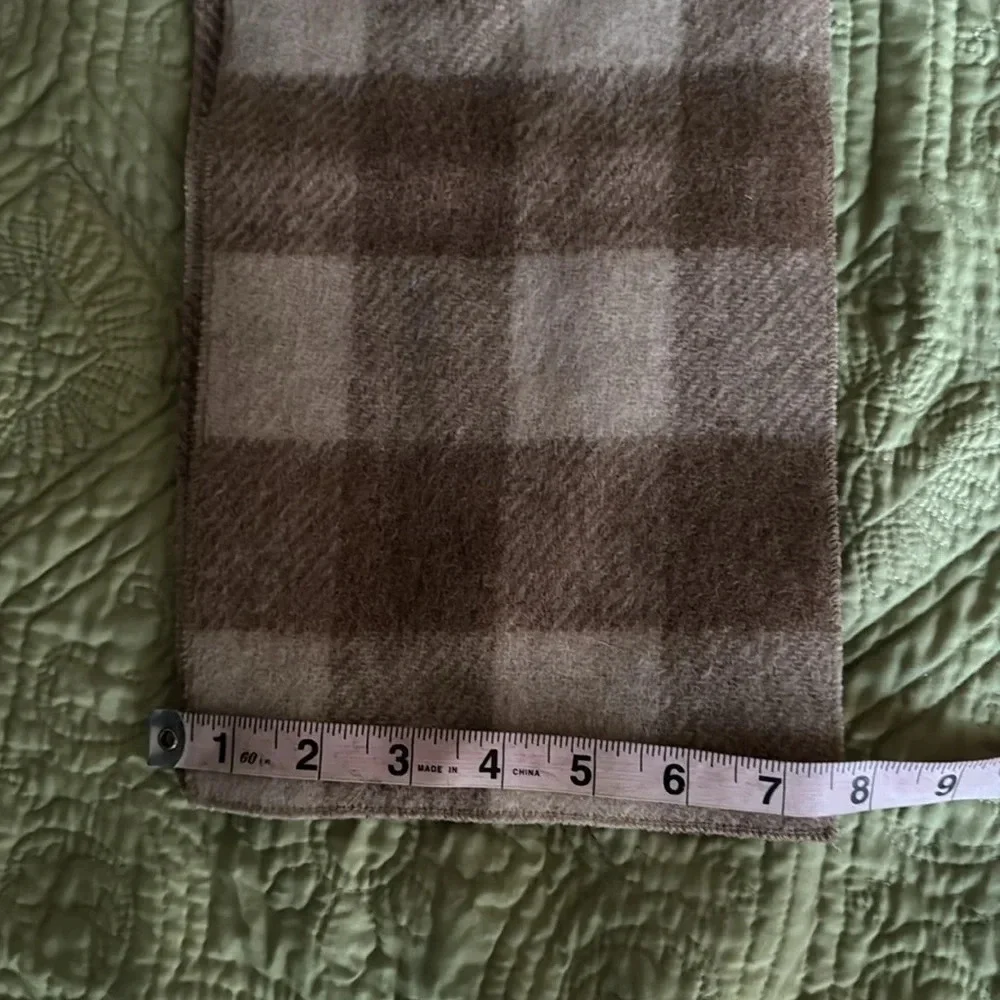 Vintage Wool scarf earth tones FLAWLESS